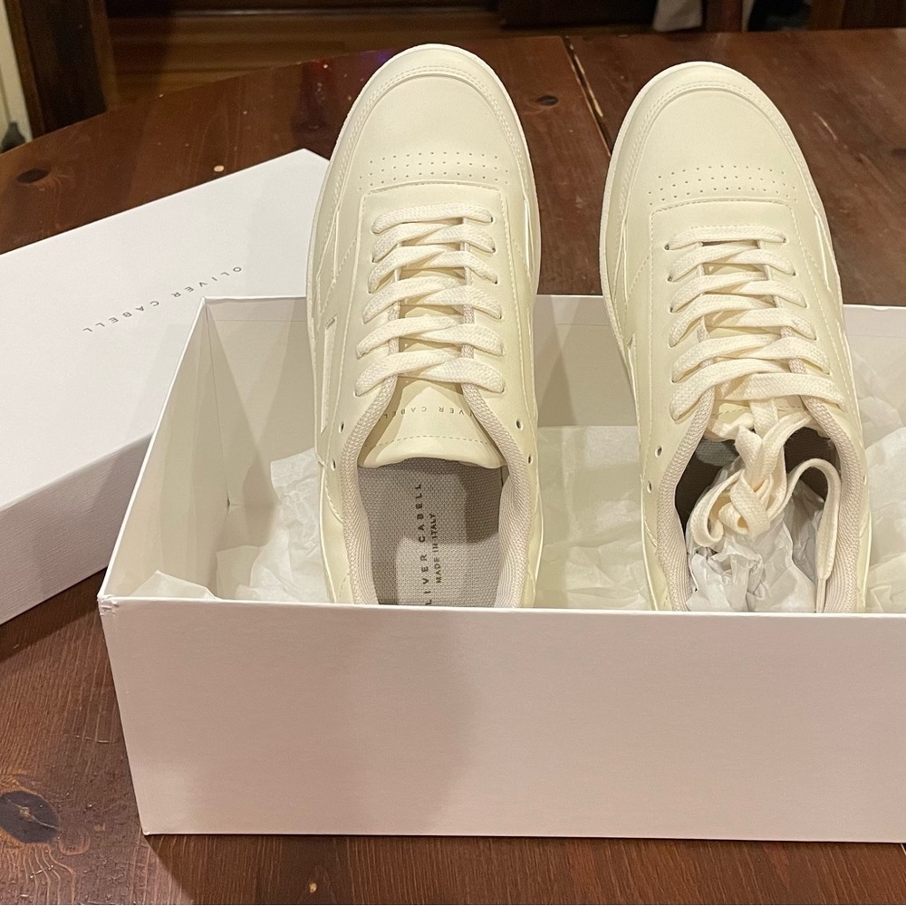 OLIVER CABELL Men’s Vegan 481 Shoes! Chalk, Size 43 (US Men’s 9 1/2)